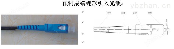 預(yù)制成端蝶形引入光纜